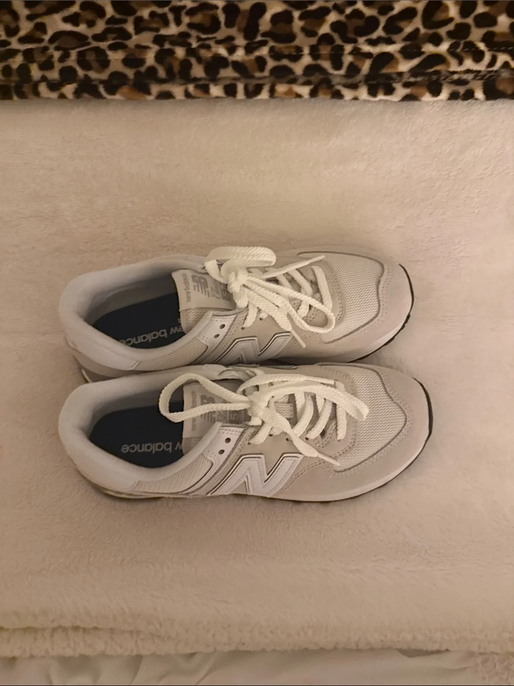 New Balance Women's Sneakers in Light Gray and White